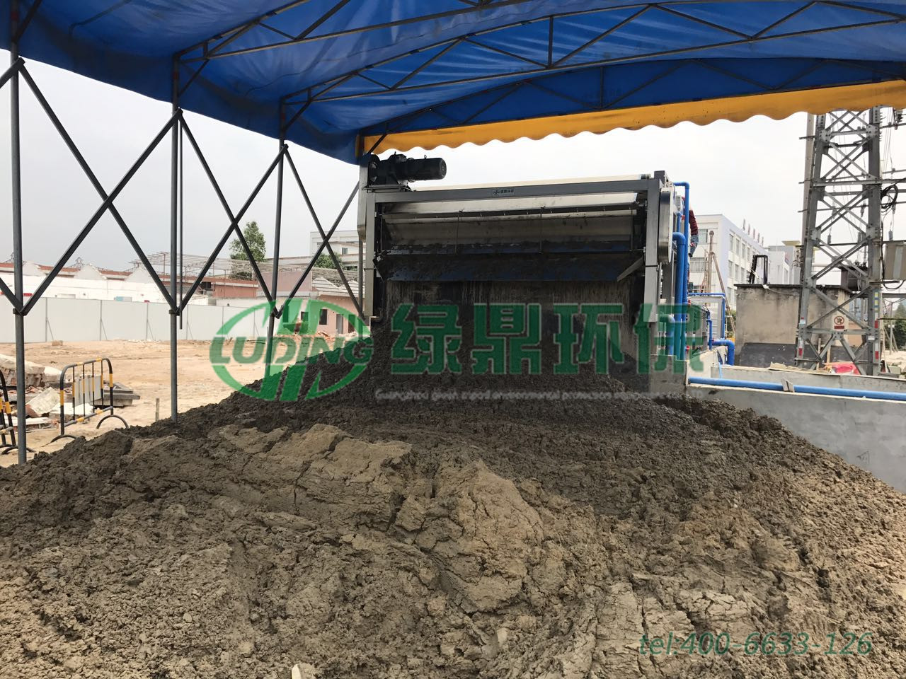 中鐵七局建筑打樁泥漿帶式壓濾機處理案例現場 4